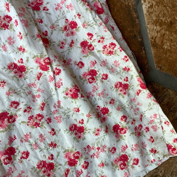 Floral rose sundress cotton spaghetti strap sun dress Rampage size 6 - Picture 7 of 9